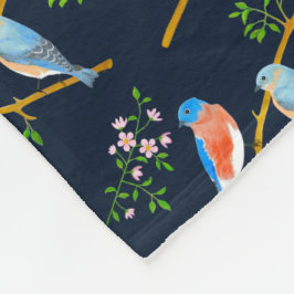 Cobertor De Velo Bluebird Blue Fleece Blanket