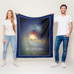 Cobertor De Velo Bluebird De Felicidade Personalizado