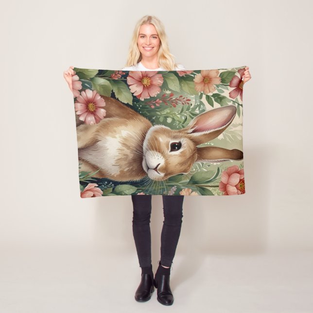 Cobertor De Velo Blush Blooms and Bunny Dreams  (In Situ)