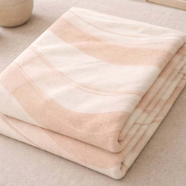 Cobertor De Velo Blush Ivory Ripple Fleece Blanket (Criador carregado)