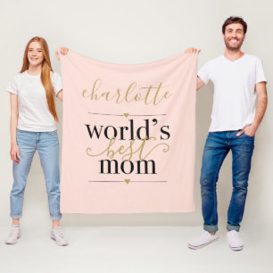 Cobertor De Velo Blush Pink e Dourados mundos Personalizados Melhor