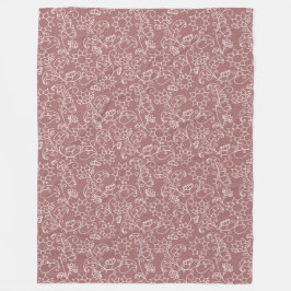 Cobertor De Velo Blush Pink Whimoral Floral Sherpa Blanket