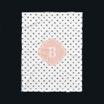 Cobertor De Velo Blush Swiss Pontos | Monograma de bordo<br><div class="desc">Junta-te aos nossos cobertores monográficos personalizados modernos e quic! Personalize facilmente a cor de fundo para uma sombra da sua escolha! Personalizar é simples,  clique no botão "Personalizar" acima e selecione a cor de fundo nas amostras de cores!</div>