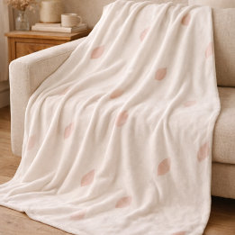 Cobertor De Velo Blush Whisper Petals Fleece Blanket