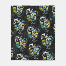 Bmx Freestyle - Comfy Bmx Fleece Blanket