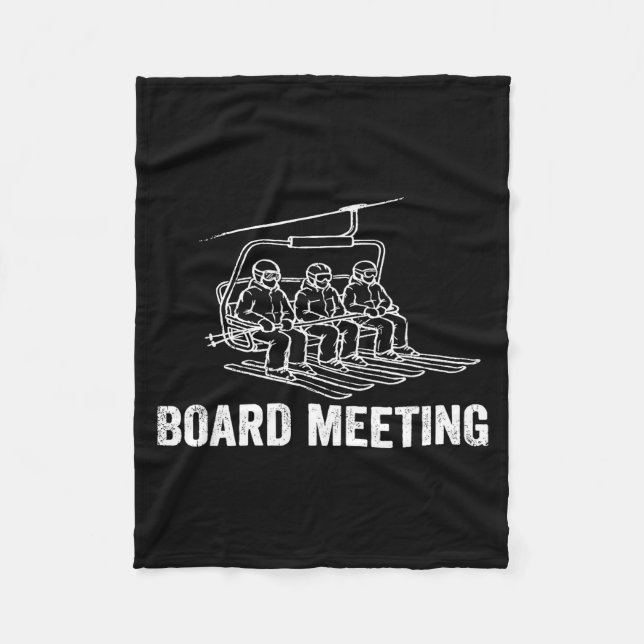 Cobertor De Velo Board Meeting Funny Ski Lift Winter Sports Pun Ski (Frente)