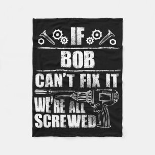Cobertor De Velo Bob Gift Nome Conserte Engraçado Aniversário Perso