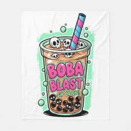 Cobertor De Velo Boba Blast – Sip or Die! – Fleece Blanket