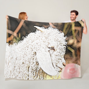 Cobertor De Velo BOCA  Bubblegum Baby Angora Goat por GetYerGoat™