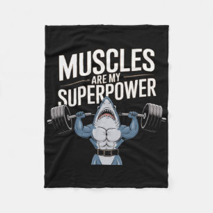 Cobertor De Velo Bodybuilder Shark Lover Gym Malhação Workout Bodyb