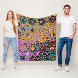 Cobertor De Velo Bohemian Fantasy Boho Klimt Jewel Padrão