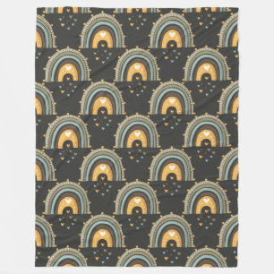 Cobertor De Velo Bohemian Rainbow Pattern