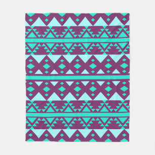 Cobertor De Velo Bohemian Teal Tribal Aztec