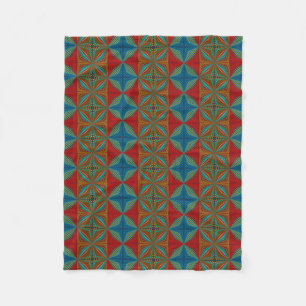 Cobertor De Velo Boho Abstrato Hippie Legal Red Blue Etnic Trippy