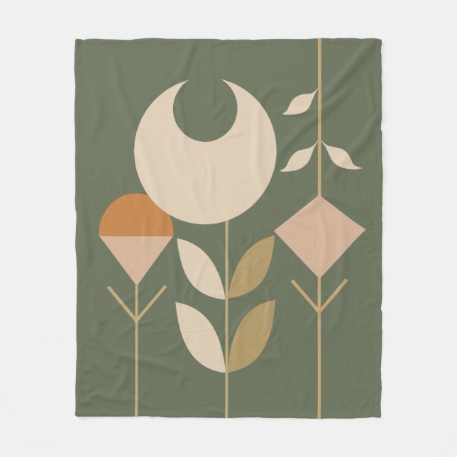 Cobertor De Velo Boho Abstrato Lily (Frente)