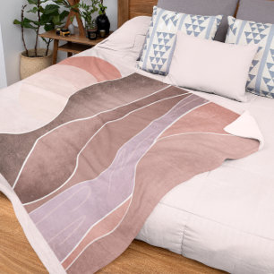 Cobertor De Velo Boho Aestic Mountain Landscape Moderno Trabalho de