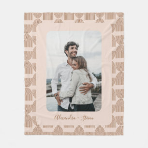 Cobertor De Velo Boho Arch Pattern Terracotta Foto Personalizada