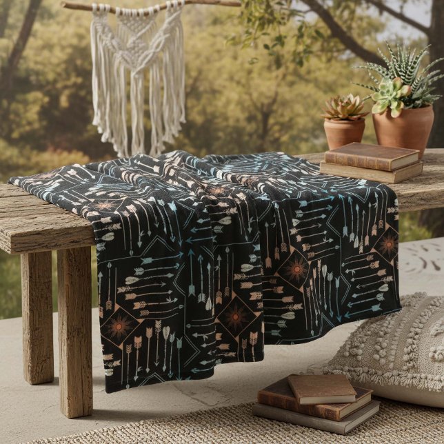 Cobertor De Velo Boho Arrows e Sun V1 ID748 (Criador carregado)