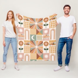 Cobertor De Velo Boho Blocks Floral