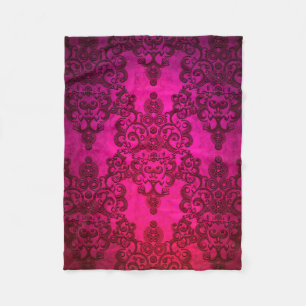 Cobertor De Velo Boho Damask Profundo Rosa Glowing Estilo Vitoriano