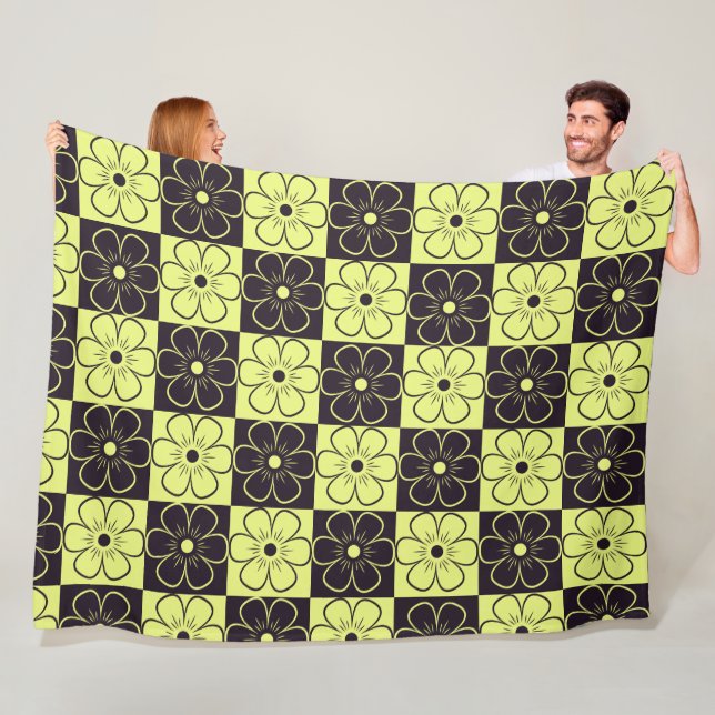 Cobertor De Velo Boho Floral Pattern Purple Yellow (In Situ)