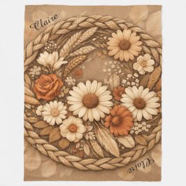 Cobertor De Velo Boho Floral Woven Circle Customizable