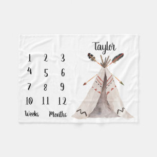 Cobertor De Velo Boho Monthly Baby Milestone Foto Prop Blanket