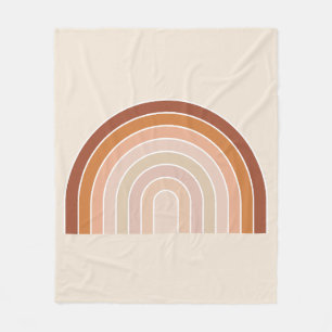 Cobertor De Velo Boho Rainbow Beige Terracotta
