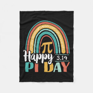 Cobertor De Velo Boho Rainbow Happy Pi Day 3.14 Geek Matemático