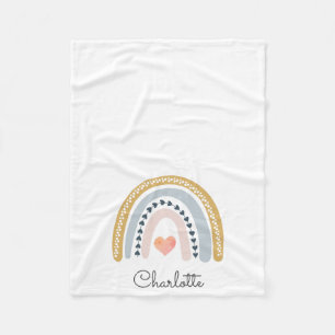 Cobertor De Velo Boho Rainbow Watercolor Nursery