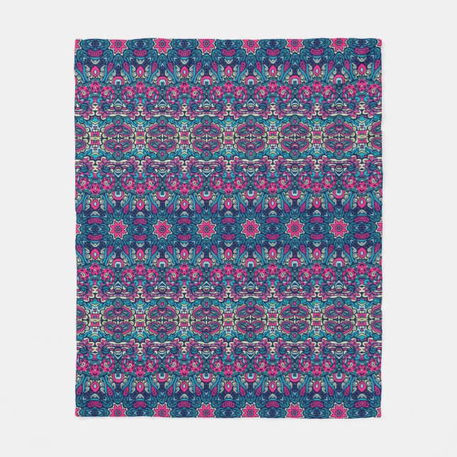 Cobertor De Velo Boho Style Pink Fleece Blanket (Frente)