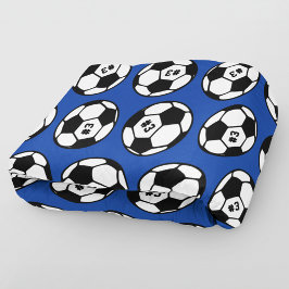 Cobertor De Velo Bola de Futebol com Número no Estilo Azul Real