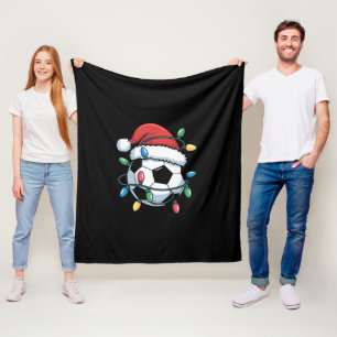 Cobertor De Velo Bola de Futebol do Papai Noel Esportes Natal Jogad