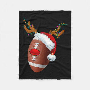Cobertor De Velo Bola de Futebol Santa Hat Reindeer Xmas Bo