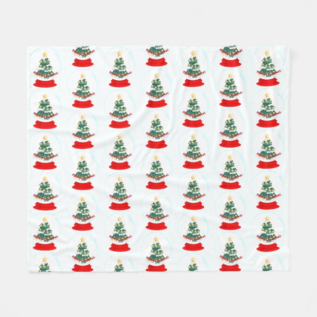 Cobertor De Velo Bola de Neve de Natal (Frente (Horizontal))