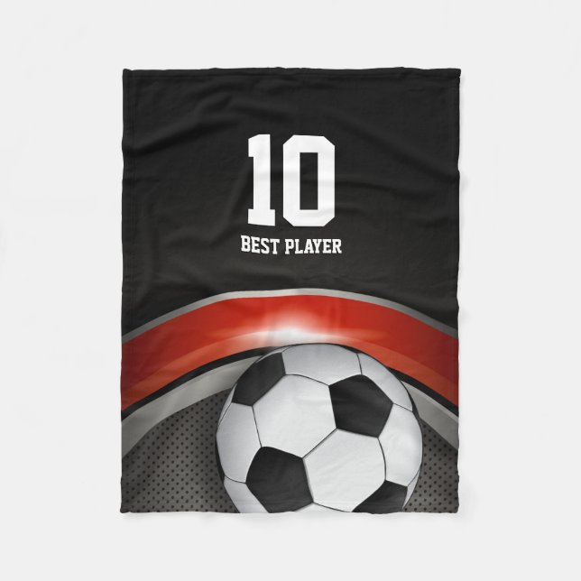 Cobertor De Velo Bola do futebol do futebol | de Personalizable (Frente)