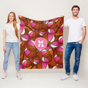 Cobertor De Velo bolas de cesto brancas cor-de-rosa, cinzentas, mon