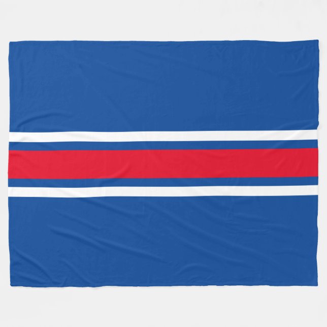 Cobertor De Velo Bold Bright Red Racing em Blue (Frente (Horizontal))