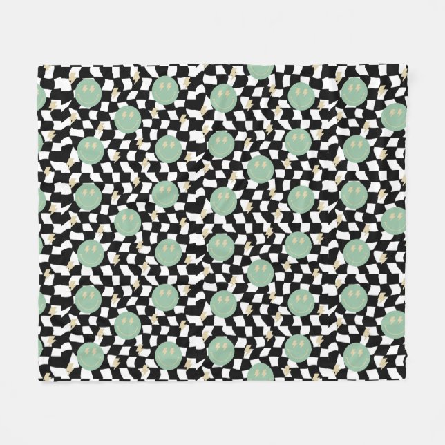 Cobertor De Velo Bolhas de Relâmpago e verificações retroativas (Frente (Horizontal))