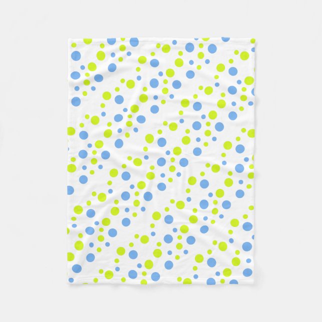 Cobertor De Velo Bolhas Felizes Funky Amarelo Azul (Frente)
