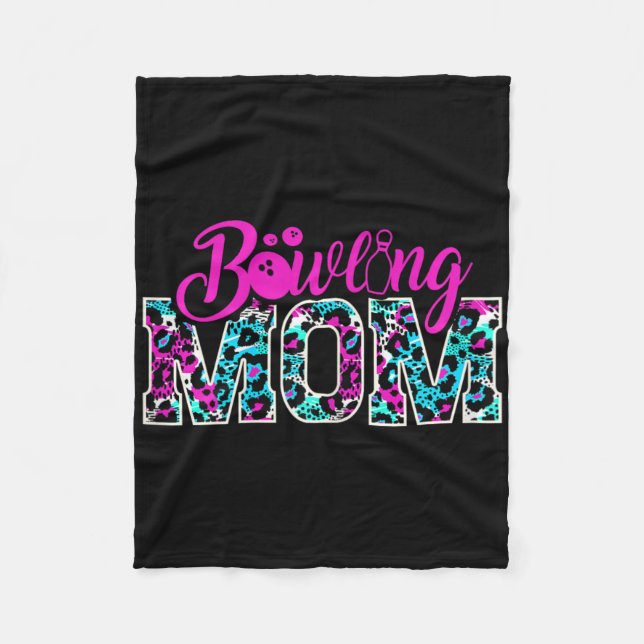 Cobertor De Velo Boliche Mamãe Bowl Design Para Jogadores Mamãe Mãe (Frente)