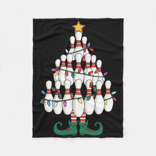 Cobertor De Velo Boliches Elves Pin Strike Árvore de Natal Luzes Xm