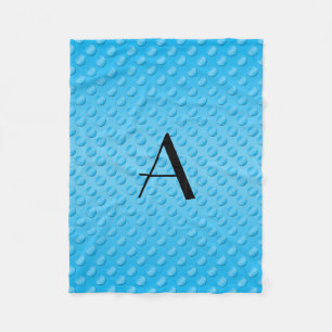 Cobertor De Velo Bolinhas azuis-claras, brilhantes, monogramas