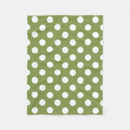 Cobertor De Velo Bolinhas brancas de verde-oliva