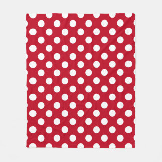 Cobertor De Velo Bolinhas brancas em vermelho