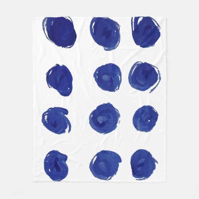 Cobertor De Velo Bolinhas, cor d'água azul indigo. (Frente)