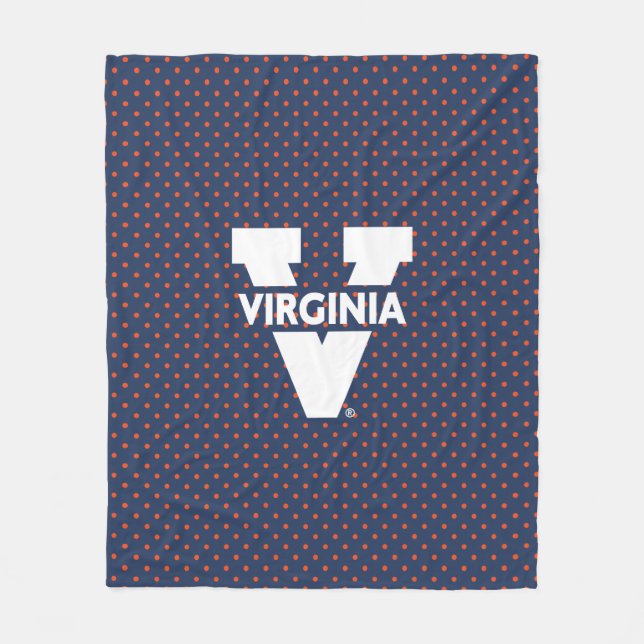 Cobertor De Velo Bolinhas da Virginia Cavaliers (Frente)