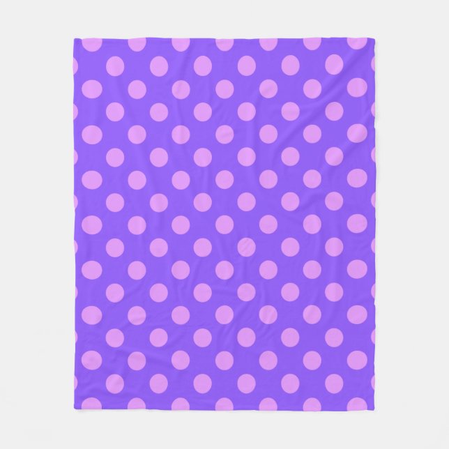 Cobertor De Velo Bolinhas de Lilac na periwinkle (Frente)