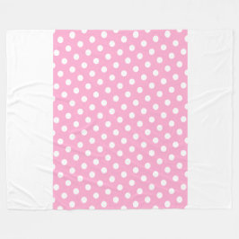 Cobertor De Velo Bolinhas de tiras brancas cor-de-rosa-chic de gran