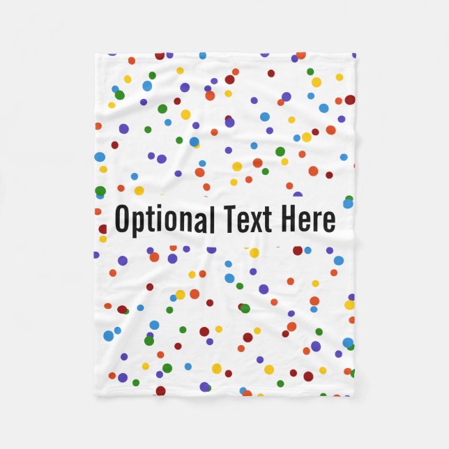 Cobertor De Velo Bolinhas do arco-íris branco (Frente)